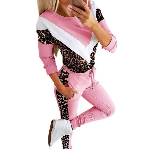 gym clothing 1 set sweatshirt sweatpants leopard patchwork v pattern women o neck pullover drawstring pants for daily wear, White;black
gym clothing 1 set sweatshirt sweatpants leopard patchwork v pattern women o neck pullover drawstring pants for daily wear, White;black