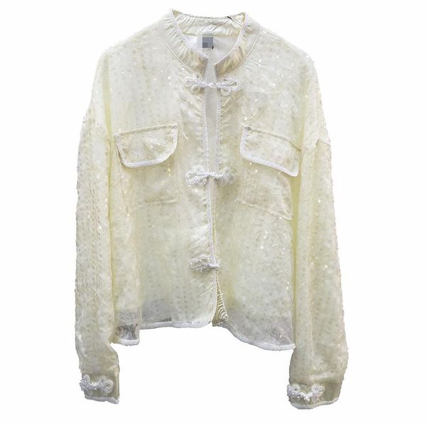 women's jackets european spring summer retro button stand collar single breasted lace sequined women coats fashion streetwear 2021, Black;brown
women's jackets european spring summer retro button stand collar single breasted lace sequined women coats fashion streetwear 2021, Black;brown