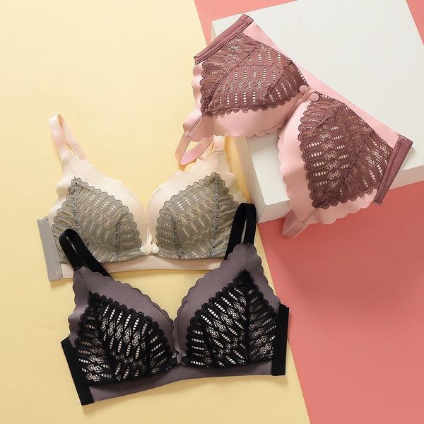 bras women bra front closure push up underwear seamless full cup wire lace bralette lingerie, Red;black
bras women bra front closure push up underwear seamless full cup wire lace bralette lingerie, Red;black