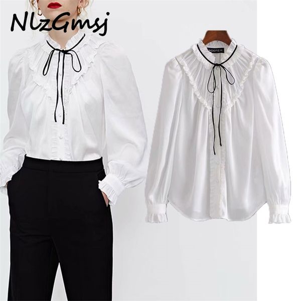 blouse spring blouse with bow collar solid long sleeve chiffon shirt femme casual sweet white 210628
blouse spring blouse with bow collar solid long sleeve chiffon shirt femme casual sweet white 210628