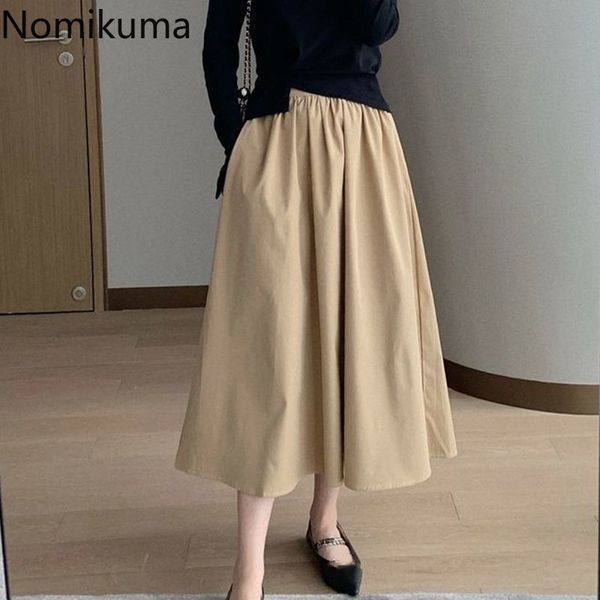nomikuma spring summer cotton skirts causal high waist a-line elegant skirt women korean fashion solid mujer faldas 6g108 210427, Black
nomikuma spring summer cotton skirts causal high waist a-line elegant skirt women korean fashion solid mujer faldas 6g108 210427, Black