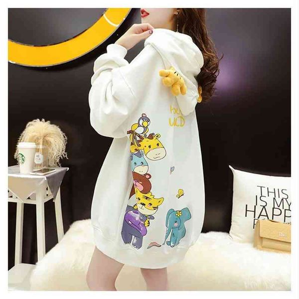 autumn and winter 2021 new hooded sweater women's korean version plush heavy industry loose thin large coat, Black
autumn and winter 2021 new hooded sweater women's korean version plush heavy industry loose thin large coat, Black