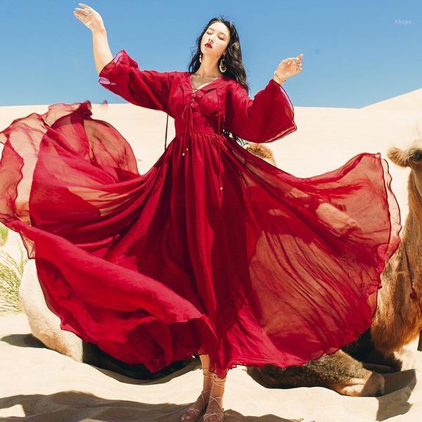 casual dresses beach desert holiday dress flare sleeve v-neck long maxi women robes elegant high waist a-line party red ta81331, Black;gray
casual dresses beach desert holiday dress flare sleeve v-neck long maxi women robes elegant high waist a-line party red ta81331, Black;gray
