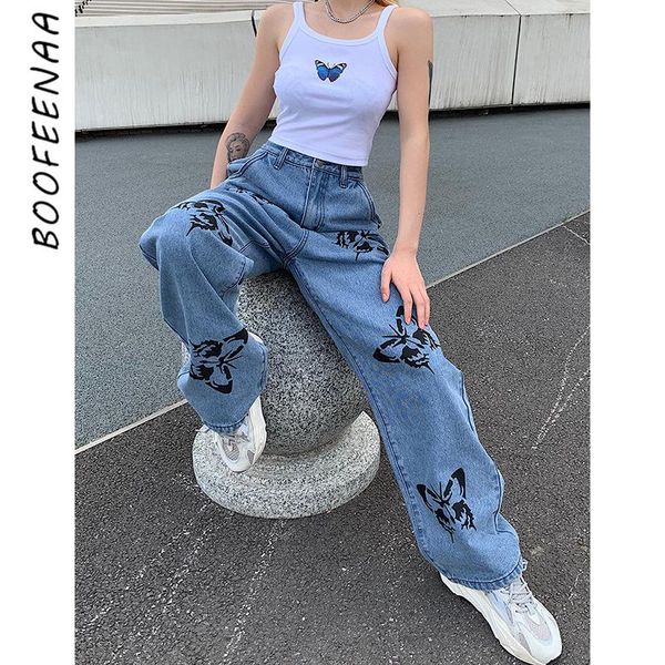 women's jeans boofeenaa butterfly print high waisted boyfriend woman fashion 2021 casual blue denim wide leg pants streetwear c67-bc54
women's jeans boofeenaa butterfly print high waisted boyfriend woman fashion 2021 casual blue denim wide leg pants streetwear c67-bc54