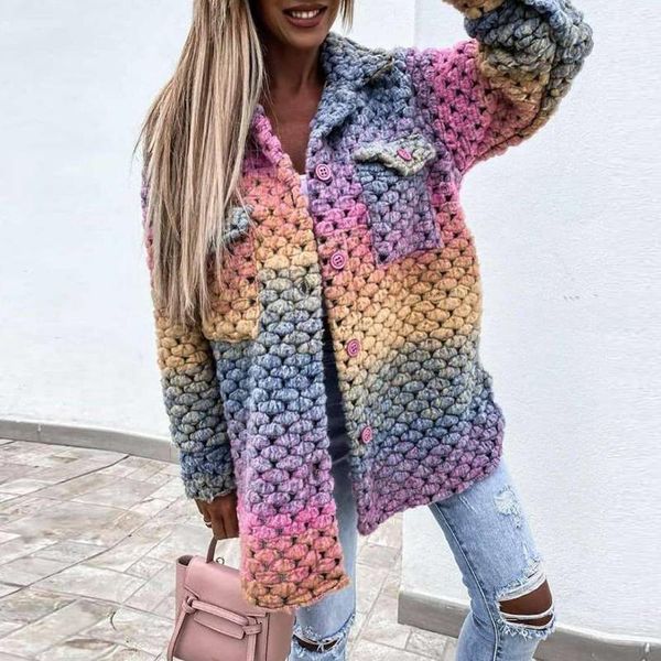 women's wool & blends women vintage dyeing jackets autumn winter fashion printed ladies woolen coat elegant turn-down collar buttons po, Black
women's wool & blends women vintage dyeing jackets autumn winter fashion printed ladies woolen coat elegant turn-down collar buttons po, Black