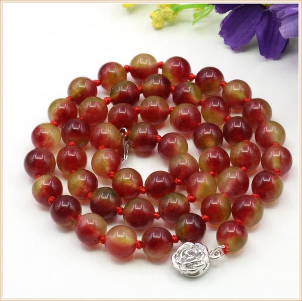 chains 8 10mm round red multicolor watermelon tourmaline necklace natural stone rose clasp accessory beads neckwear girl jewelry making, Silver
chains 8 10mm round red multicolor watermelon tourmaline necklace natural stone rose clasp accessory beads neckwear girl jewelry making, Silver