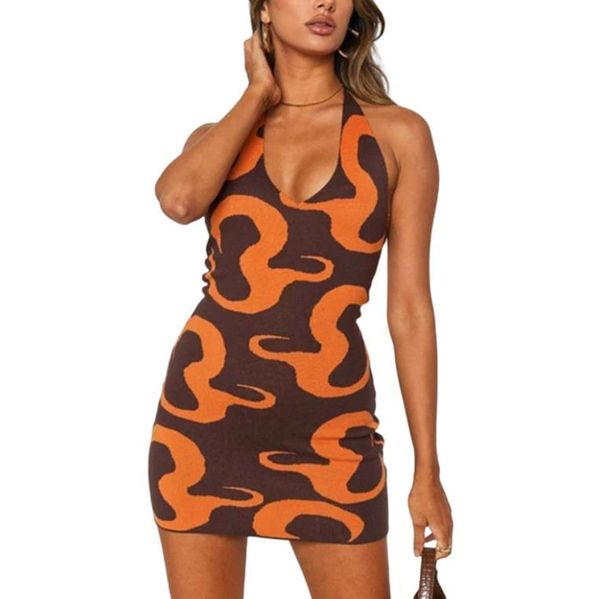 casual dresses women halter dress with chic print, knitted jacquard skinny fit summer clothing, Black;gray
casual dresses women halter dress with chic print, knitted jacquard skinny fit summer clothing, Black;gray