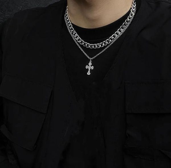 chains retro fashion men's and women's cross titanium steel necklace dark wind hip-hop clavicle chain couple with accessories, Silver
chains retro fashion men's and women's cross titanium steel necklace dark wind hip-hop clavicle chain couple with accessories, Silver