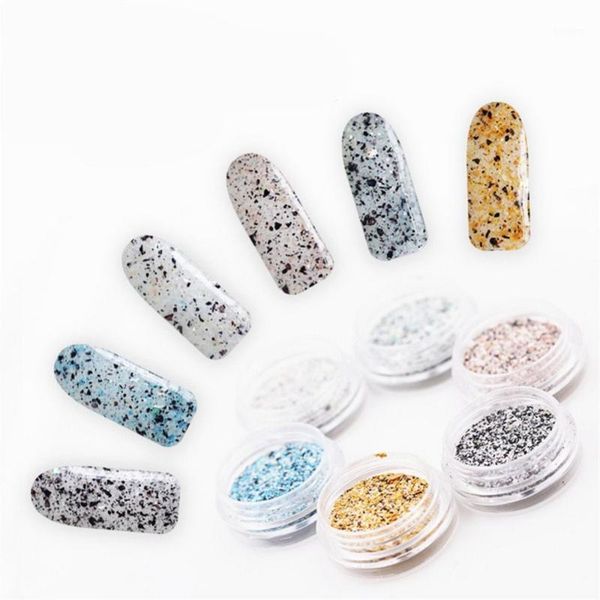 2g 6 colors marble stone glitter nail powder dust sequins nails design art 3d decorations for gel polish accessories1, Silver;gold
2g 6 colors marble stone glitter nail powder dust sequins nails design art 3d decorations for gel polish accessories1, Silver;gold