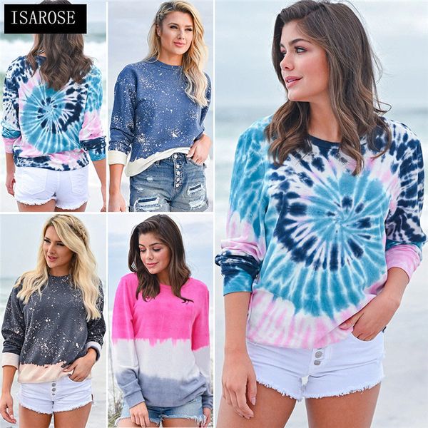 isarose autumn contrast color pullover oversized tie-dye long sleeve o neck pullovers women fashion not hoodie streetwear 210422, Black
isarose autumn contrast color pullover oversized tie-dye long sleeve o neck pullovers women fashion not hoodie streetwear 210422, Black