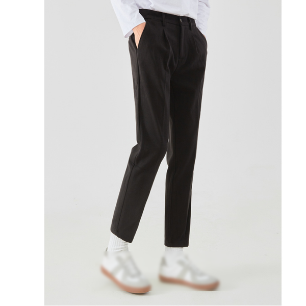 men's spring and autumn korean trend woolen slim business fashion male comfortable straight casual ankle-length pants, Black
men's spring and autumn korean trend woolen slim business fashion male comfortable straight casual ankle-length pants, Black