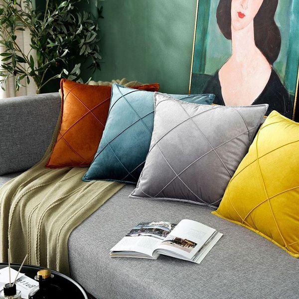 household products modern simple nordic plaid pillow case velvet luxury cushion cover decoration
household products modern simple nordic plaid pillow case velvet luxury cushion cover decoration