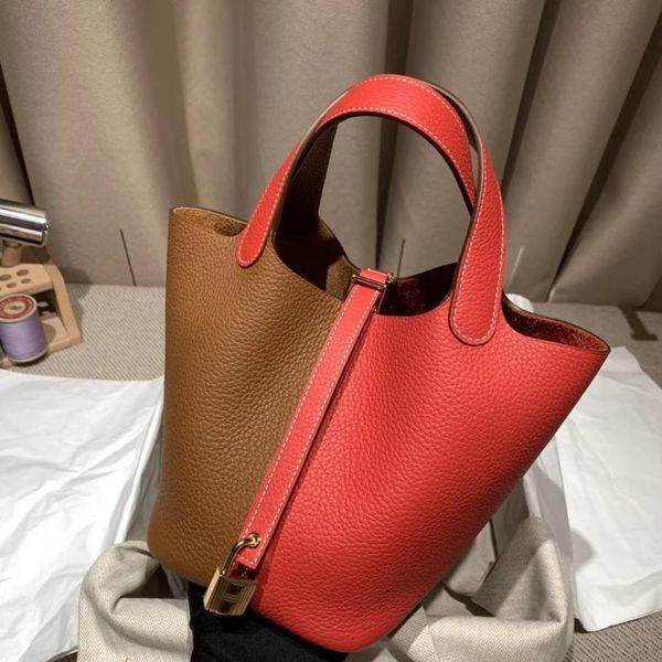 designer bagscustomized food basket bucket bag handmade wax thread h classic color matching leather layer cowhide tc original leatherluxury 
designer bagscustomized food basket bucket bag handmade wax thread h classic color matching leather layer cowhide tc original leatherluxury