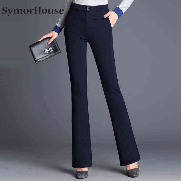 women's office lady high waist flare pants solid elastic formal long trousers ladies spring autumn loose bottoms plus size 211124, Black;white
women's office lady high waist flare pants solid elastic formal long trousers ladies spring autumn loose bottoms plus size 211124, Black;white