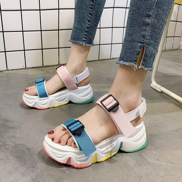 summer beach sandals women 2021 fashion toe-open color thick-soled student comfortable casual wedges walking woman mujer, Black
summer beach sandals women 2021 fashion toe-open color thick-soled student comfortable casual wedges walking woman mujer, Black