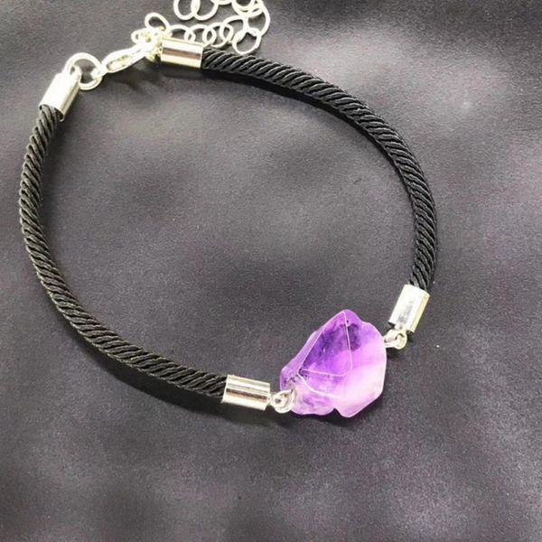 link, chain fysl silver plated irregular shape natural purple amethysts stone link bracelet ethnic jewelry, Black
link, chain fysl silver plated irregular shape natural purple amethysts stone link bracelet ethnic jewelry, Black