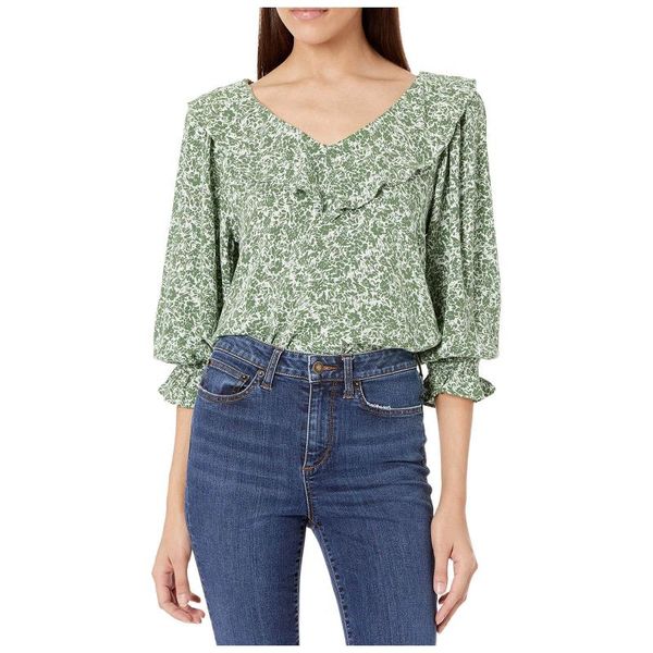 women's blouses & shirts elegant flower print ruffle blouse women 2021 autumn long sleeve v-neck pullover office lady casual loose #t3g, White
women's blouses & shirts elegant flower print ruffle blouse women 2021 autumn long sleeve v-neck pullover office lady casual loose #t3g, White
