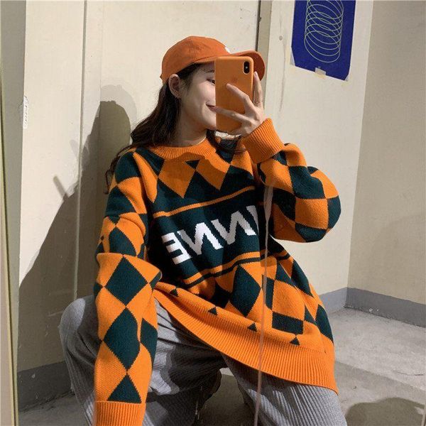 women's sweaters 2021 winter mid-length wild thick european and american style fall/winter lazy sweater women loose outer wear drop, White;black
women's sweaters 2021 winter mid-length wild thick european and american style fall/winter lazy sweater women loose outer wear drop, White;black