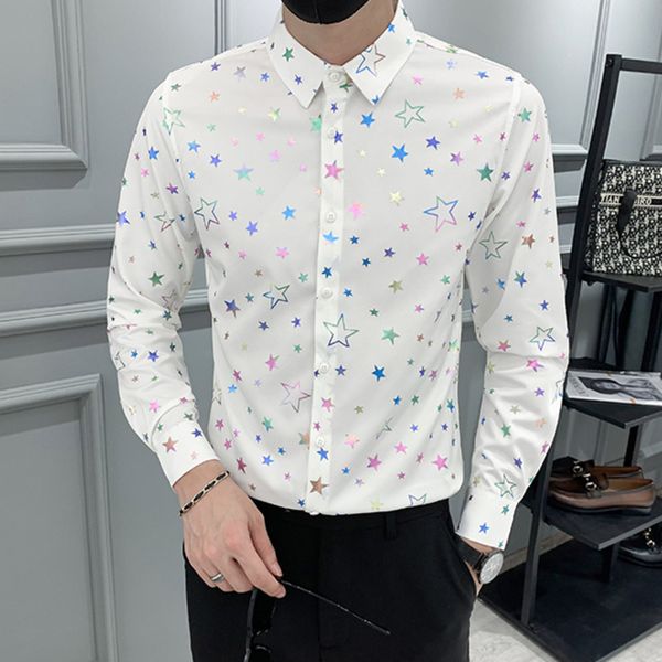 men's casual shirts long sleeve shirt, male star print, men's tuxedo, party and club, white, 4xl, White;black
men's casual shirts long sleeve shirt, male star print, men's tuxedo, party and club, white, 4xl, White;black