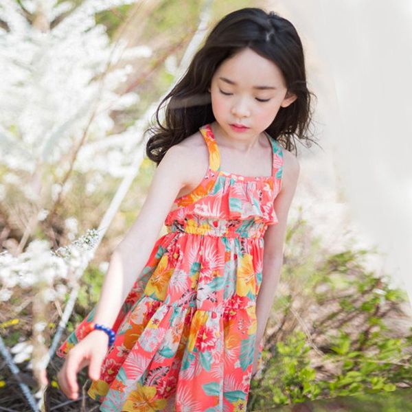 girl's dresses girl dress summer 2021 children floral sling princess korean beach vacation 4-11 year, Red;yellow
girl's dresses girl dress summer 2021 children floral sling princess korean beach vacation 4-11 year, Red;yellow