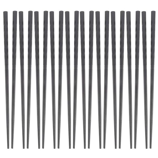 chopsticks 10 pairs of household japanese style nonslip alloy (black) 
chopsticks 10 pairs of household japanese style nonslip alloy (black)