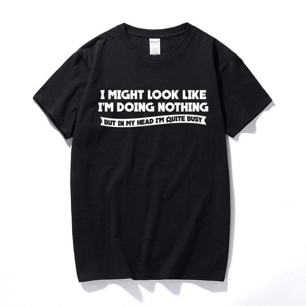 men's t-shirts doing nothing funny printed mens slogan tshirt lazy novelty joke gift idea tee shirt homme cotton short sleeve t-shirt, White;black
men's t-shirts doing nothing funny printed mens slogan tshirt lazy novelty joke gift idea tee shirt homme cotton short sleeve t-shirt, White;black