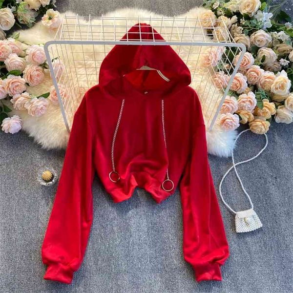 spring fashion women's sweater high waist slim short casual hooded long sleeve blouse pullover harajuku r026 210527, Black
spring fashion women's sweater high waist slim short casual hooded long sleeve blouse pullover harajuku r026 210527, Black