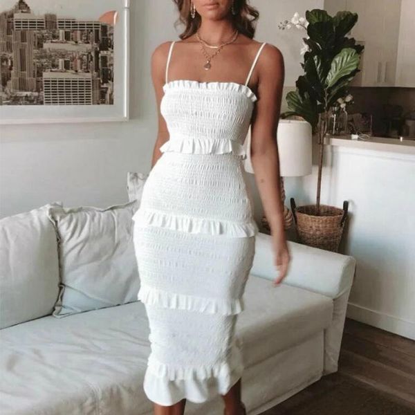 casual dresses women summer fashion sling long dress female 2021 party ruffles vestidos plus size natural solid streetwear, Black;gray
casual dresses women summer fashion sling long dress female 2021 party ruffles vestidos plus size natural solid streetwear, Black;gray