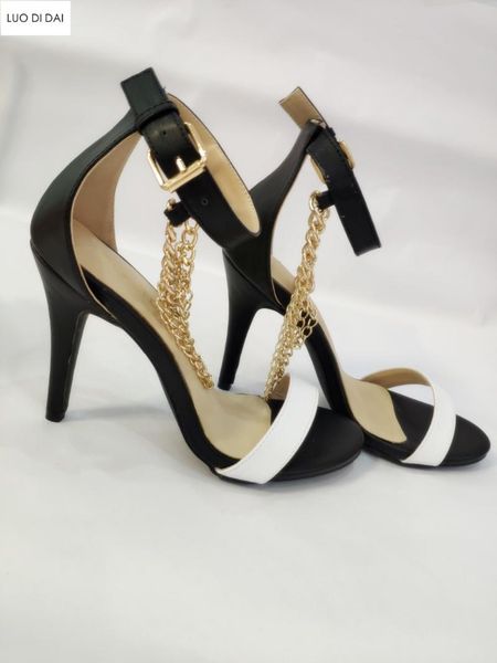women open toe sandals party shoes gold chains dress summer black&white gladiator
women open toe sandals party shoes gold chains dress summer black&white gladiator