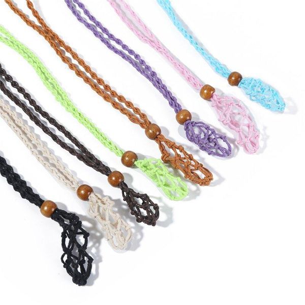 pendant necklaces retro woven natural stone necklace rope net handmade jewelry, Silver
pendant necklaces retro woven natural stone necklace rope net handmade jewelry, Silver
