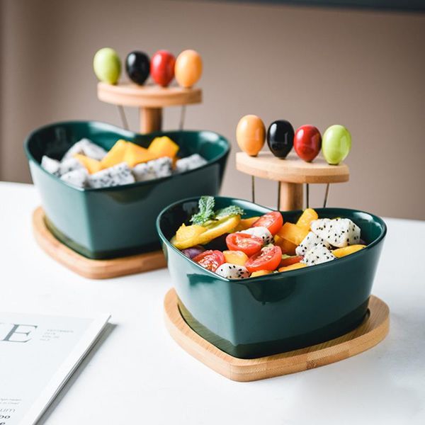 dishes & plates creative dried fruit plate salad bowl with fork household modern living room candy snack
dishes & plates creative dried fruit plate salad bowl with fork household modern living room candy snack