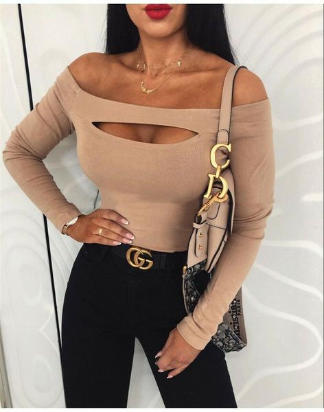 women's t-shirt womens off shoulder long sleeve loose 2021 spring ladies hollow slim solid tee s-2xl, White
women's t-shirt womens off shoulder long sleeve loose 2021 spring ladies hollow slim solid tee s-2xl, White