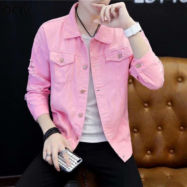 men's jackets youth autumn pink/red/army /black denim jacket student couple teenagers boys ripped hole coat ewe2, Black;brown
men's jackets youth autumn pink/red/army /black denim jacket student couple teenagers boys ripped hole coat ewe2, Black;brown