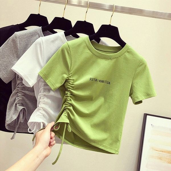 2021 new women's short sleeve round neck t-shirt, solid color avocado green, slim, niche design, summer jo6c, White
2021 new women's short sleeve round neck t-shirt, solid color avocado green, slim, niche design, summer jo6c, White