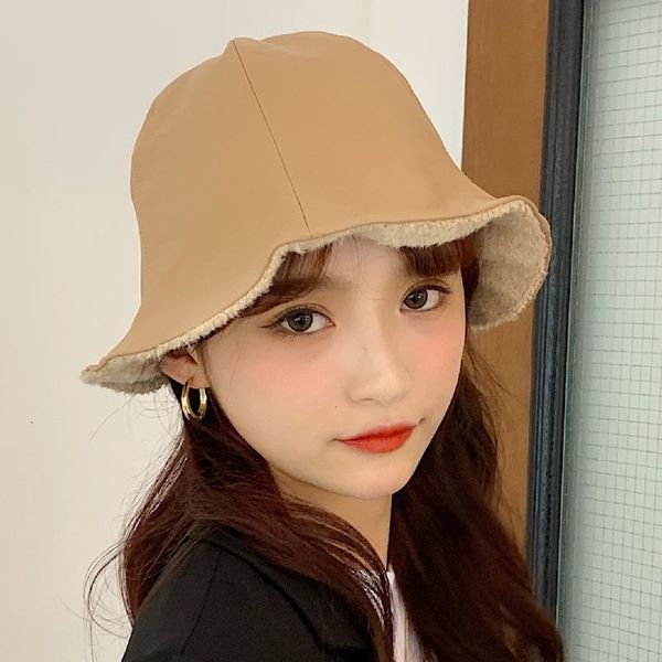 net red pu leather elastic fisherman's hat female winter warm velvet double side bucket hat versatile basin hat
net red pu leather elastic fisherman's hat female winter warm velvet double side bucket hat versatile basin hat
