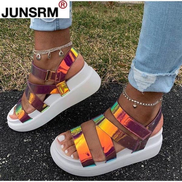 women's sandals summer casual sandal for women 2021 thick bottom ladies platform flat sandalias ankle strap comfort female shoes, Black
women's sandals summer casual sandal for women 2021 thick bottom ladies platform flat sandalias ankle strap comfort female shoes, Black