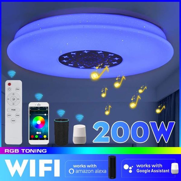 ceiling lights 200w smart wifi led with bluetooth music speake flush mount lamp dimmable color app + remote control
ceiling lights 200w smart wifi led with bluetooth music speake flush mount lamp dimmable color app + remote control