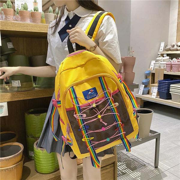 backpack large capacity bandage mesh women female multi-pocket waterproof nylon book bag 2021 college girl schoolbag
backpack large capacity bandage mesh women female multi-pocket waterproof nylon book bag 2021 college girl schoolbag