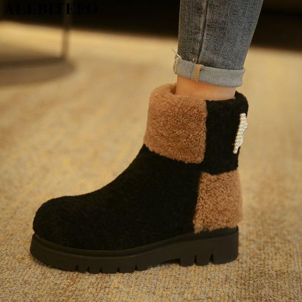 boots allbitefo suitable for cold siberia real wool winter keep warm women non-slip waterproof platform shoes snow, Black
boots allbitefo suitable for cold siberia real wool winter keep warm women non-slip waterproof platform shoes snow, Black