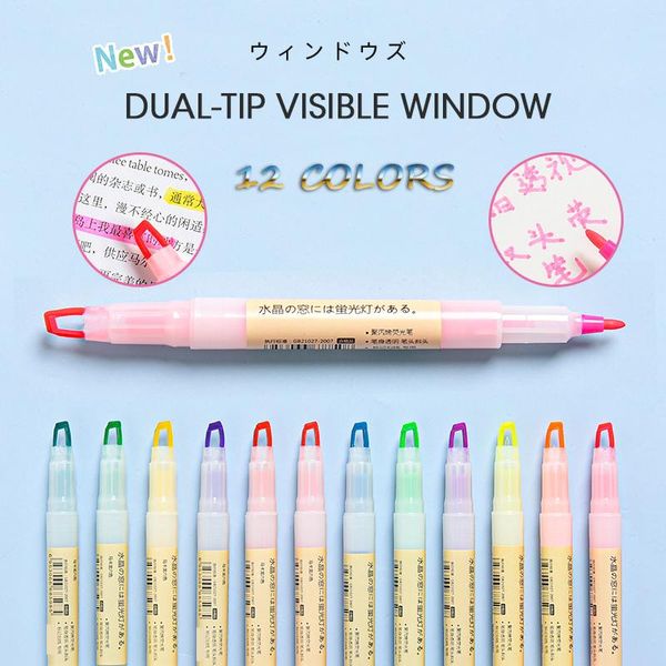 highlighters andstal 6 colors/set unique visible tip pastel color highlighter pen dual tips soft for school marker stationery hilighter, Black;red
highlighters andstal 6 colors/set unique visible tip pastel color highlighter pen dual tips soft for school marker stationery hilighter, Black;red