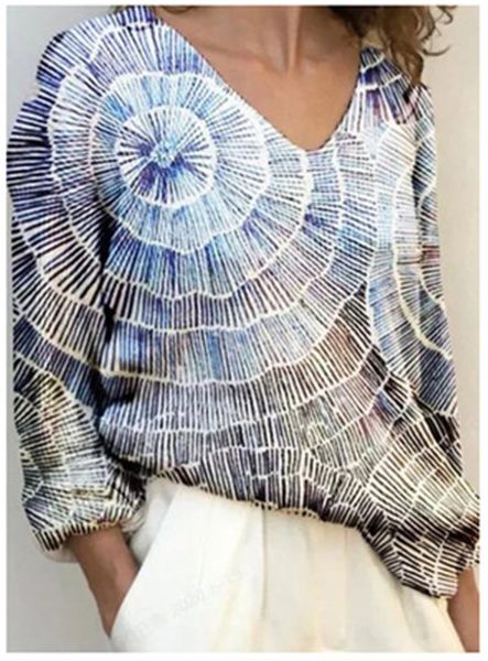 womens tie dye tee t-shirts fashion trend v neck long sleeve casual tees clothing designer autumn female loose tshirt, White
womens tie dye tee t-shirts fashion trend v neck long sleeve casual tees clothing designer autumn female loose tshirt, White