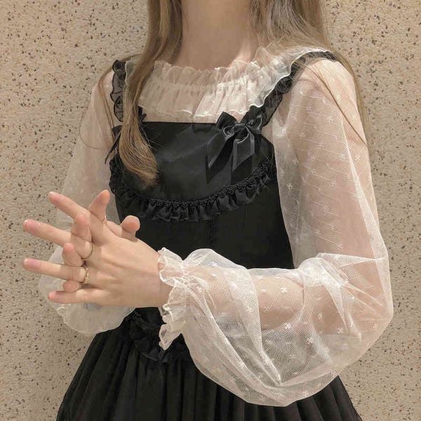 dress lolita black white feminine frilly lace mesh base shirt costume fairy girls kawaii japanese style women's clothes 1dar, Black;gray
dress lolita black white feminine frilly lace mesh base shirt costume fairy girls kawaii japanese style women's clothes 1dar, Black;gray