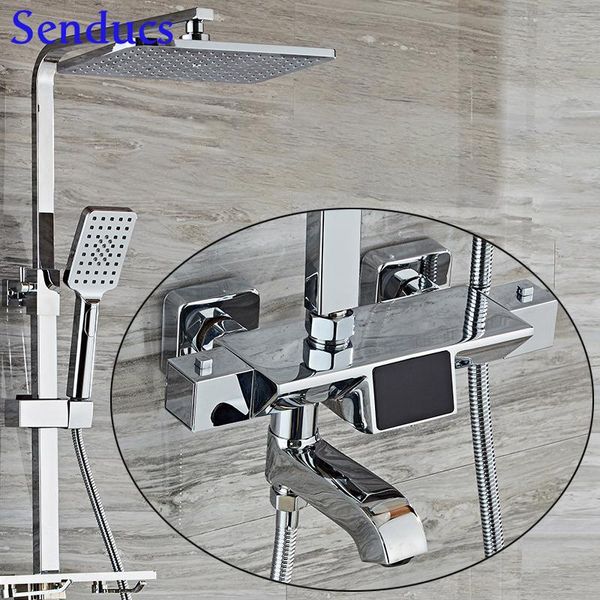 bathroom shower sets thermostatic set senducs square knob system white gold brass bathtub mixer faucet digital
bathroom shower sets thermostatic set senducs square knob system white gold brass bathtub mixer faucet digital
