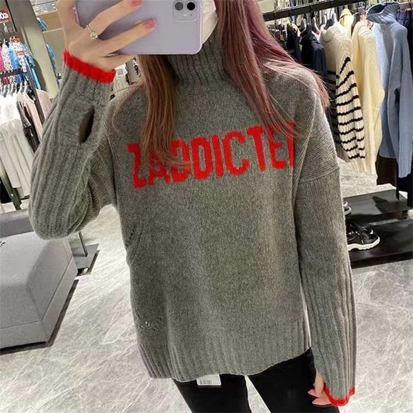 100% cashmere women sweater autumn/ winter letter high neck loose knitted fashion pullover 211011, White;black
100% cashmere women sweater autumn/ winter letter high neck loose knitted fashion pullover 211011, White;black