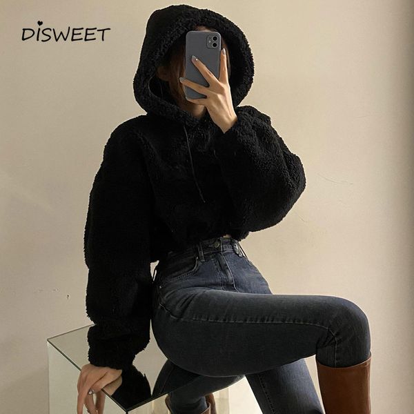 sweatshirts solid woman with hood simple long sleeve loose short women's hoodies casual slim navel sweatshirts women, Black
sweatshirts solid woman with hood simple long sleeve loose short women's hoodies casual slim navel sweatshirts women, Black