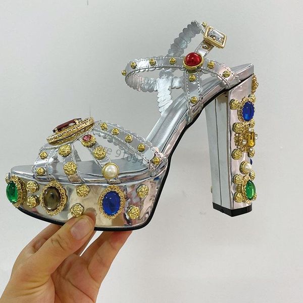 sandals luxury crystal pearl embellished platform silver flower dec ankle strap party heels bride chunky pumps, Black
sandals luxury crystal pearl embellished platform silver flower dec ankle strap party heels bride chunky pumps, Black