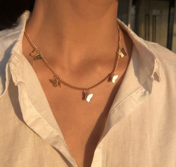 europe and america chokers jewelry versatil tassel geometric collar female personality butterfly simple temperament single layer necklace, Golden;silver
europe and america chokers jewelry versatil tassel geometric collar female personality butterfly simple temperament single layer necklace, Golden;silver
