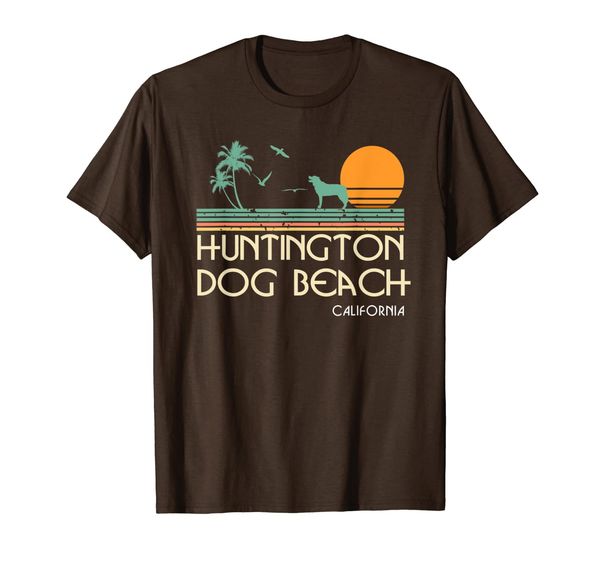 huntington dog beach california retro vintage style t-shirt, White;black
huntington dog beach california retro vintage style t-shirt, White;black