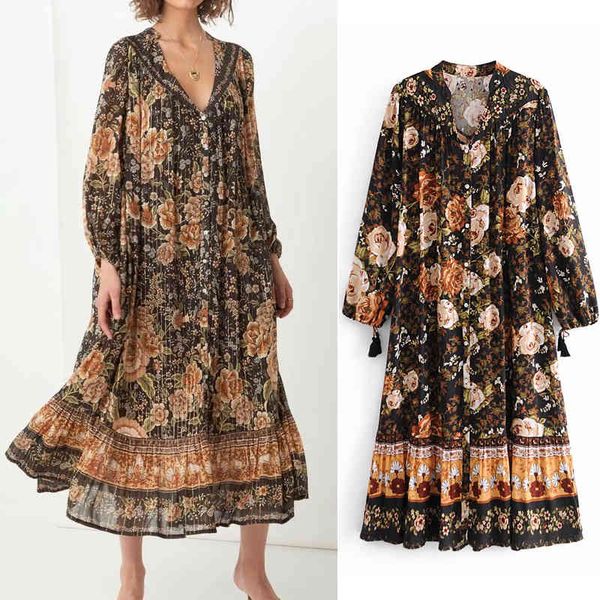 casual dresses fashion retro ethnic style floral print long sleeve ladies v neck slim vestidos long qwi9, Black;gray
casual dresses fashion retro ethnic style floral print long sleeve ladies v neck slim vestidos long qwi9, Black;gray