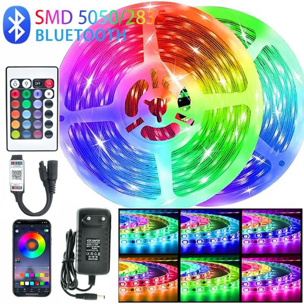 strip lights bluetooth luces led rgb smd 2835 flexible waterproof tape diode 5m 10m 15m dc 12v remote control+adapter strips
strip lights bluetooth luces led rgb smd 2835 flexible waterproof tape diode 5m 10m 15m dc 12v remote control+adapter strips